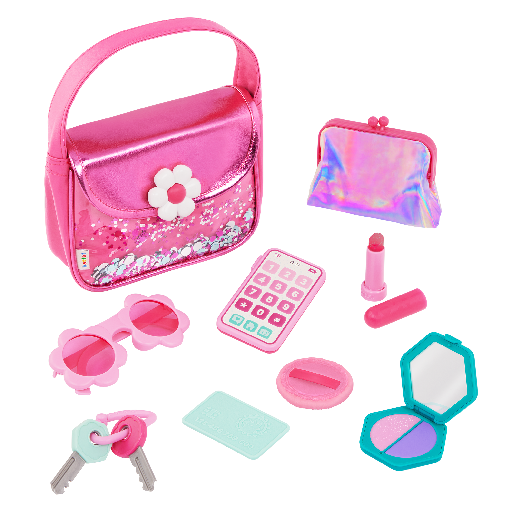 Girl's fashion purse with accessories