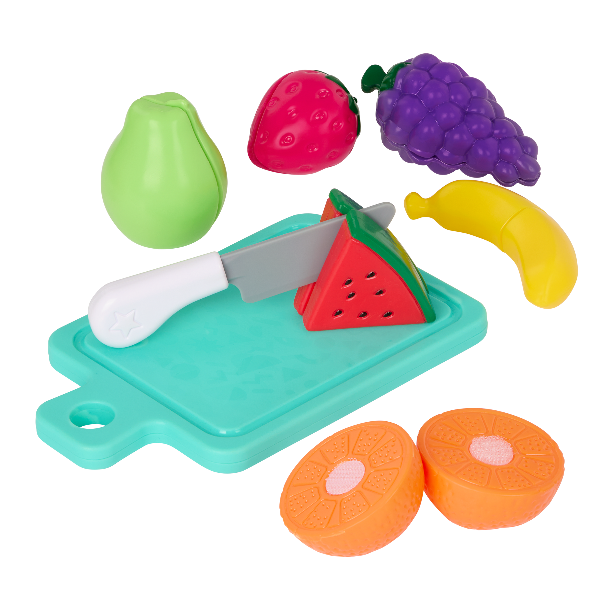 Tote Bag & 16 Toy Fruits & Vegetables