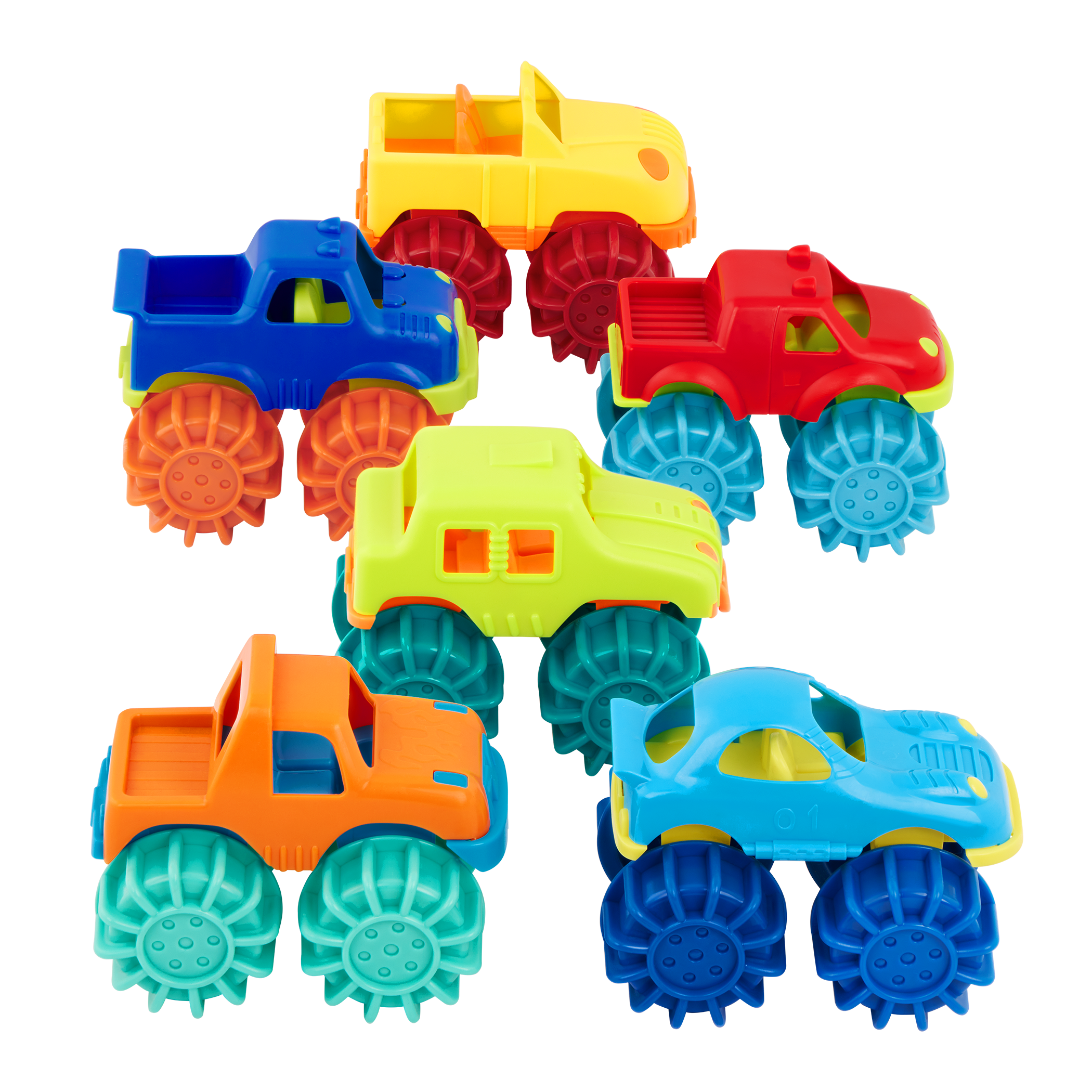 6 Mini Monster Trucks