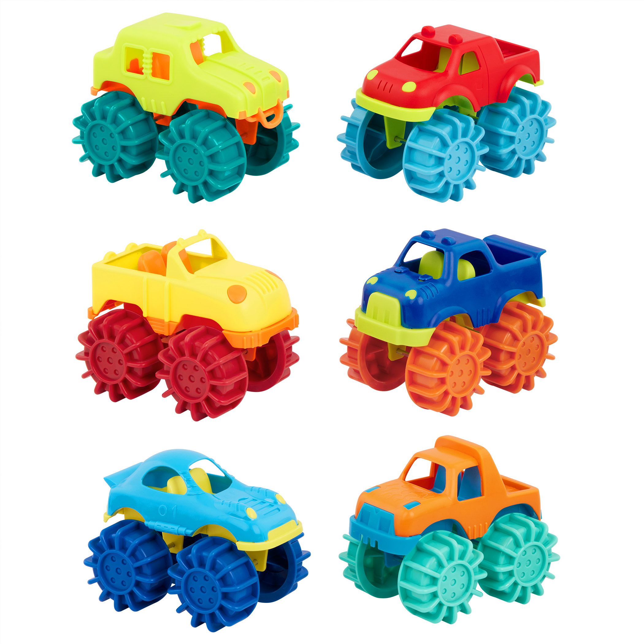 6 Mini Monster Trucks