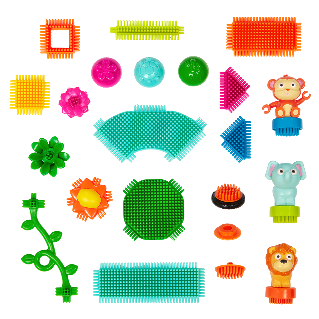 Building Block pieces with storage bucket