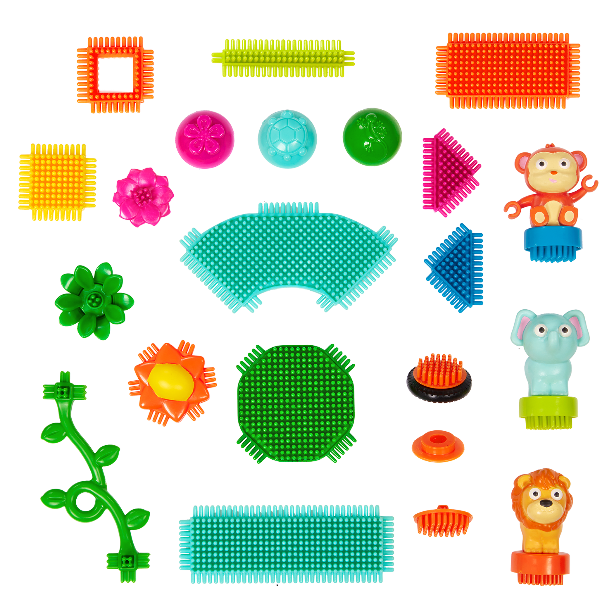 Building Block pieces with storage bucket