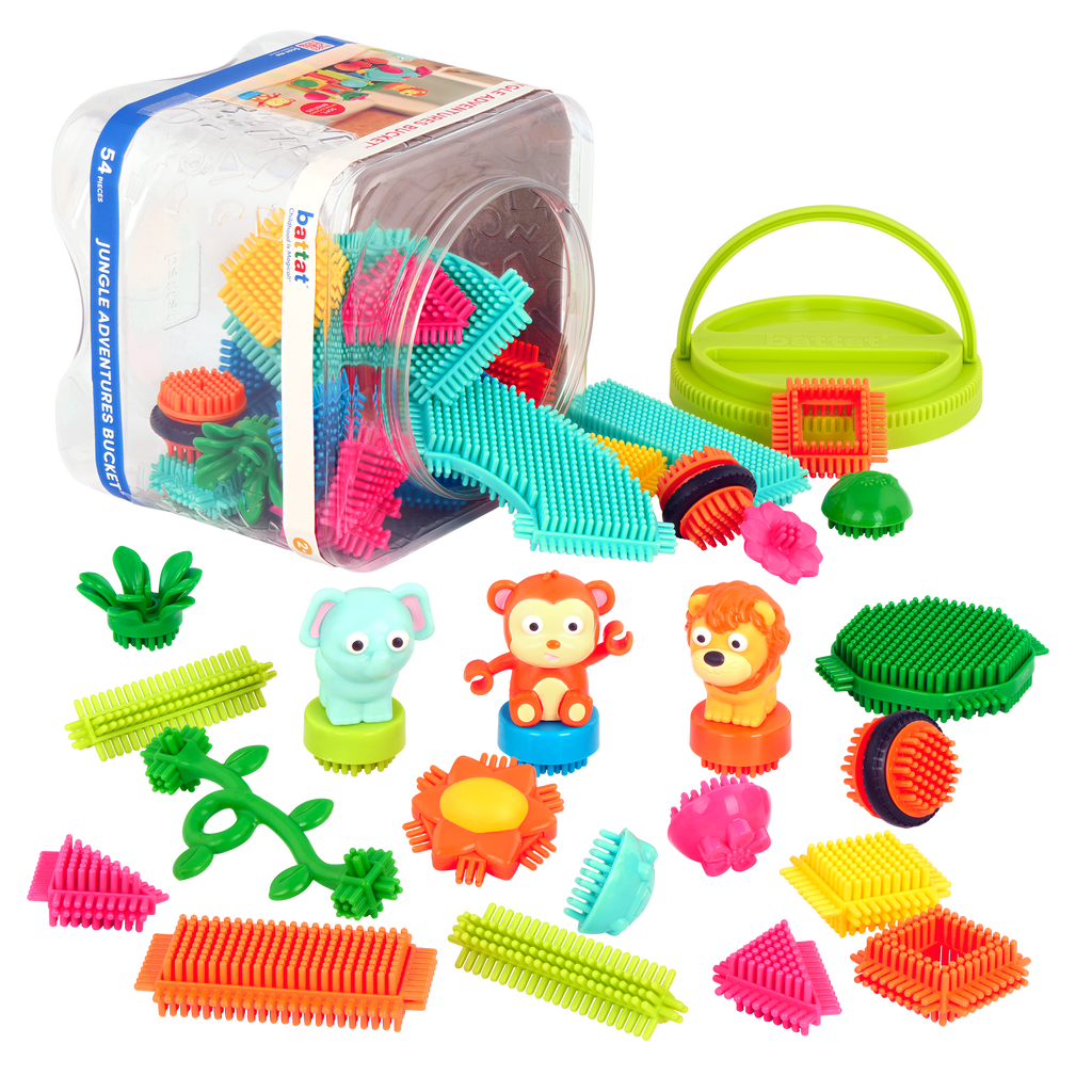 Building Block pieces with storage bucket