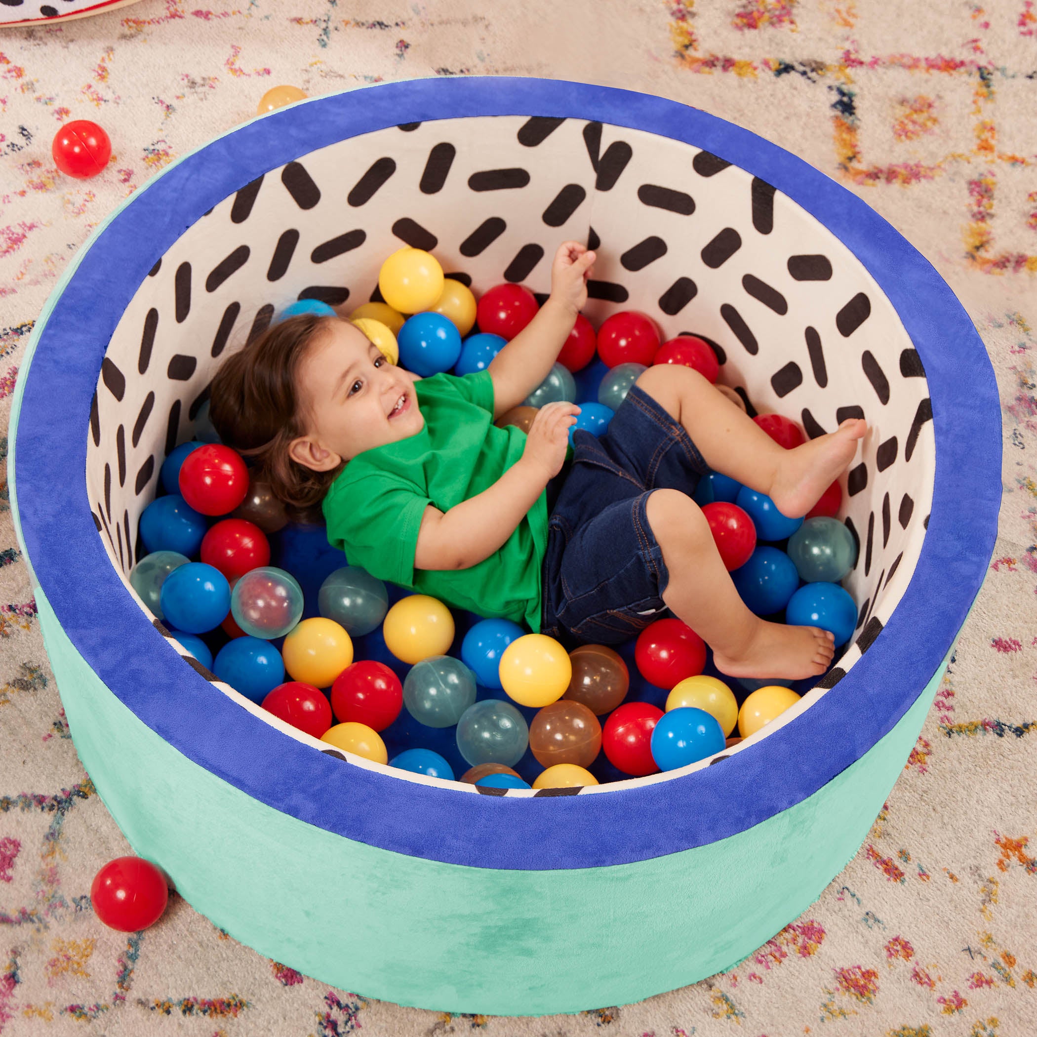 Foam ball pit with balls inside