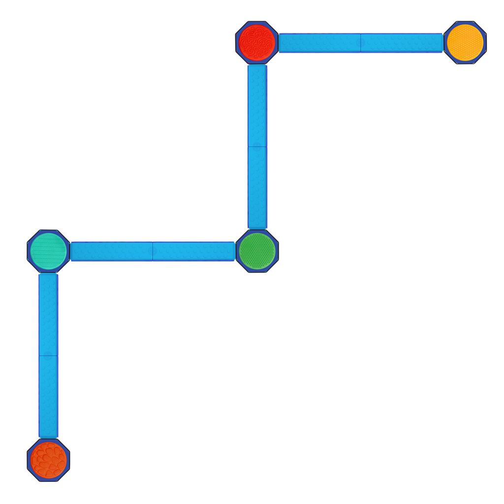 Plastic balancing beams and step stones