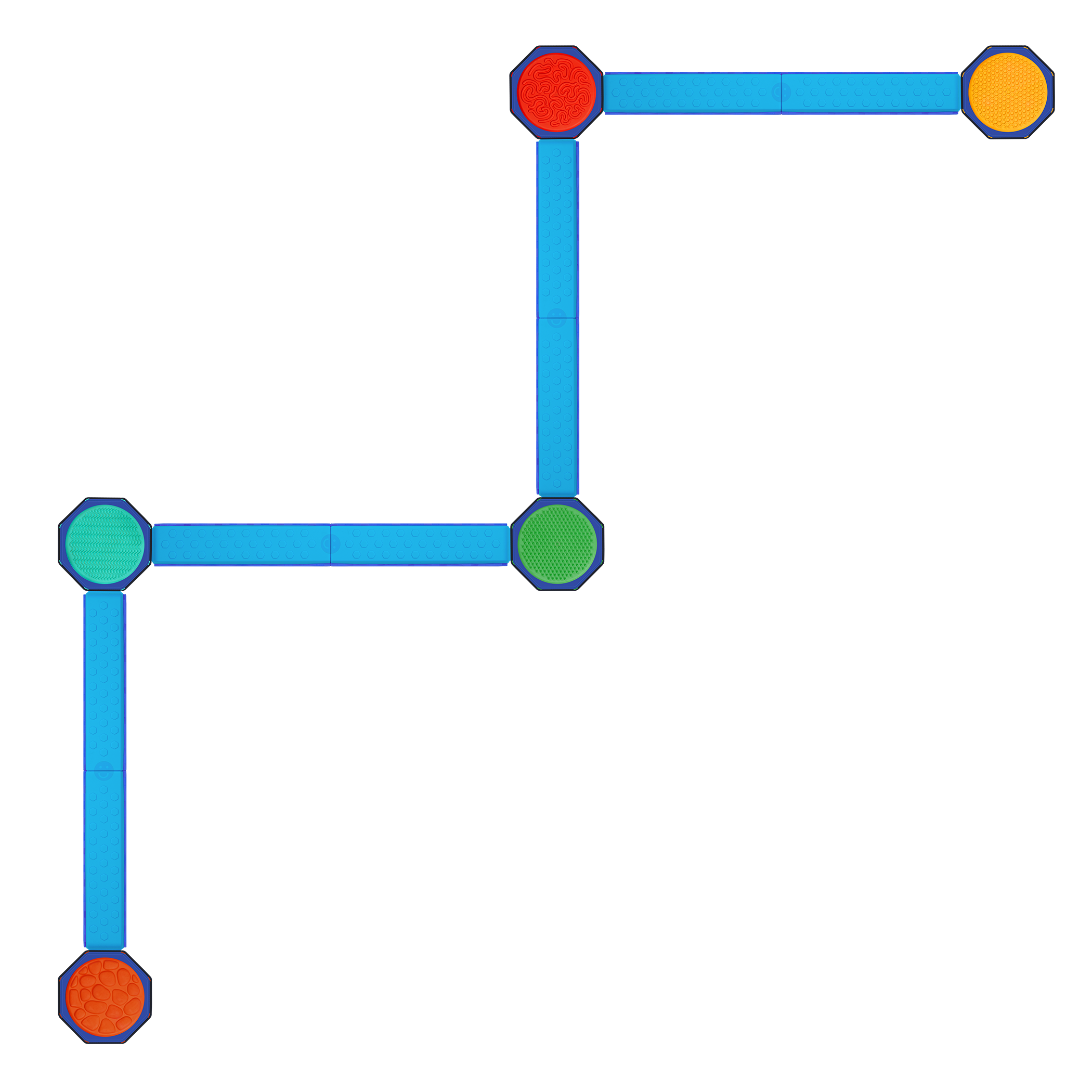 Plastic balancing beams and step stones