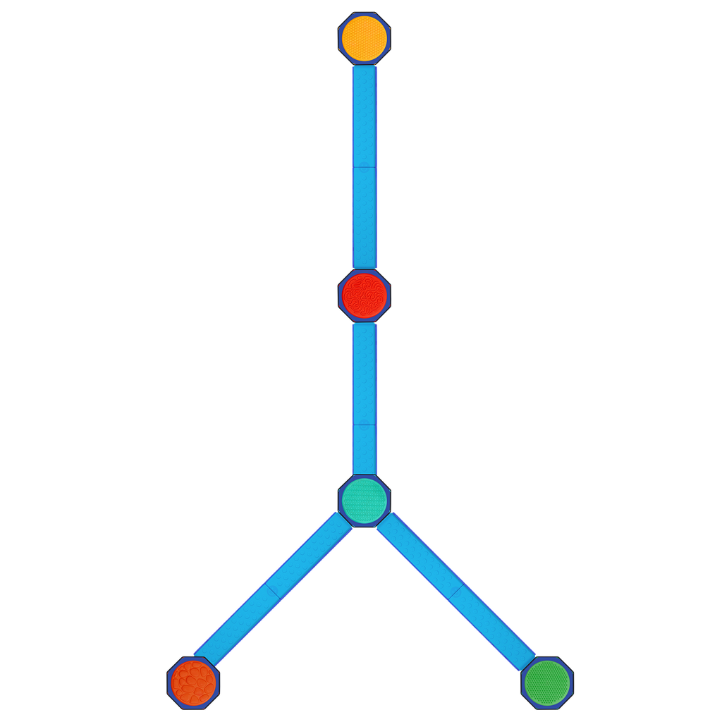 Plastic balancing beams and step stones