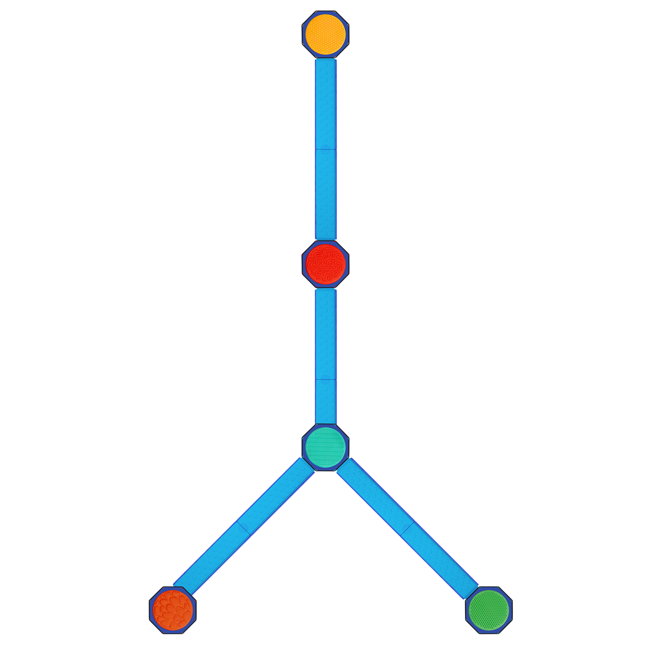 Plastic balancing beams and step stones