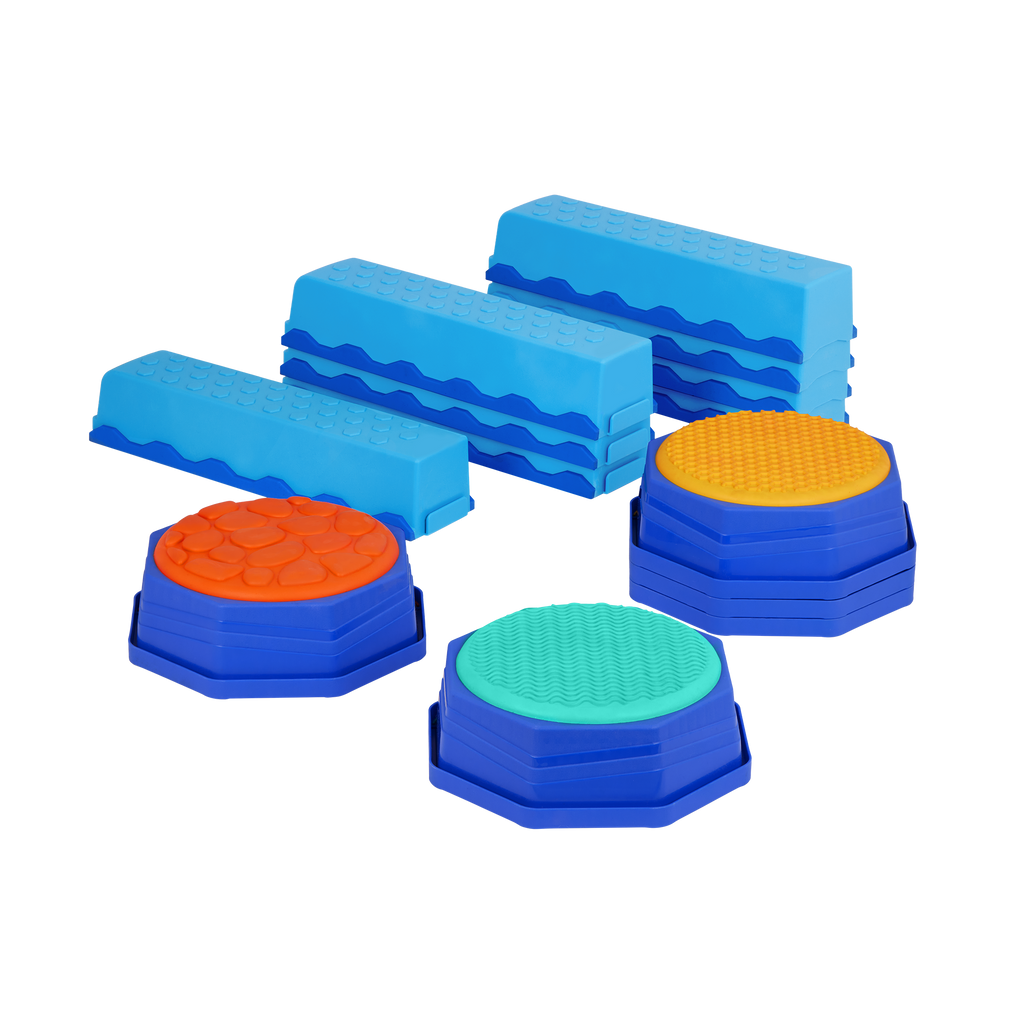 Plastic balancing beams and step stones