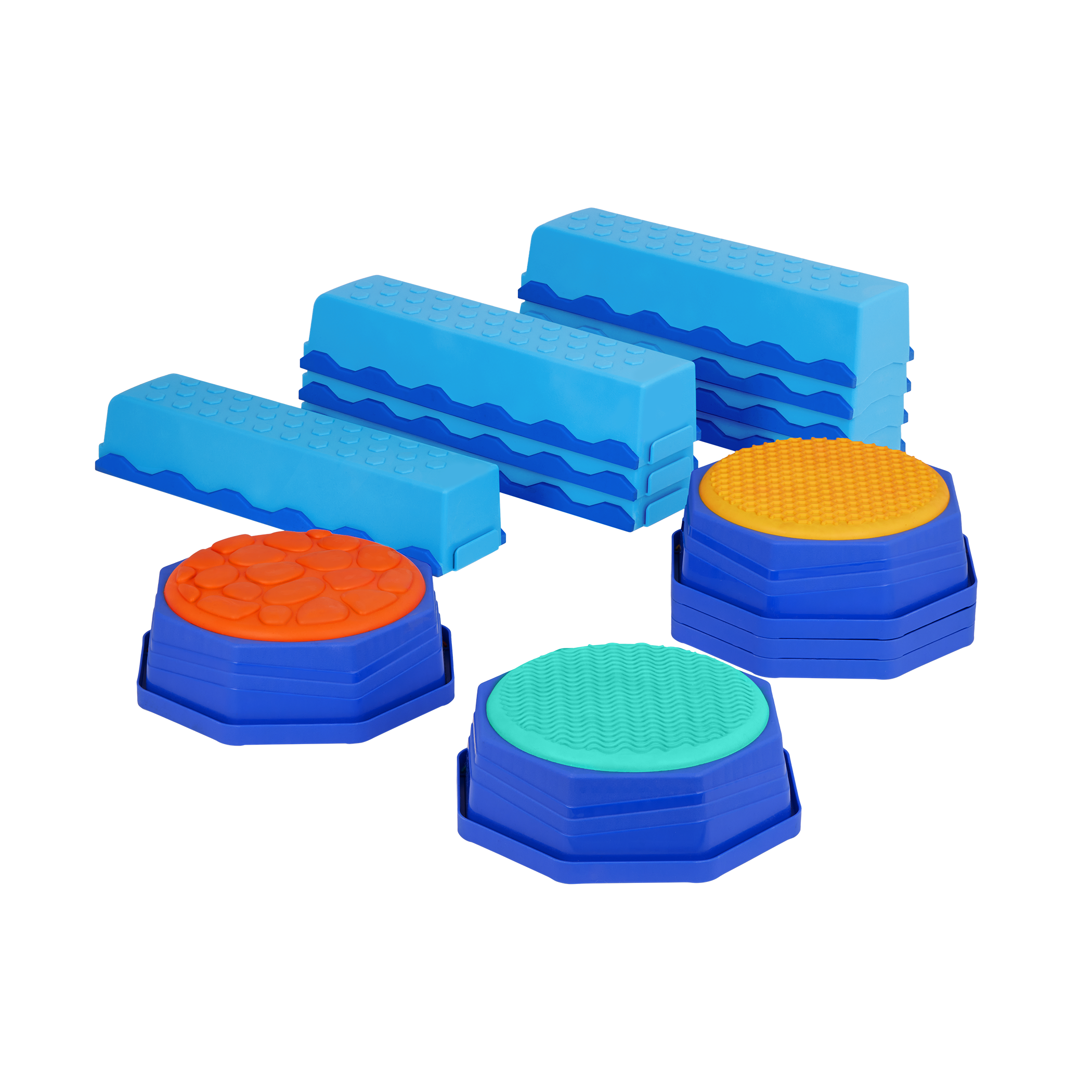 Plastic balancing beams and step stones