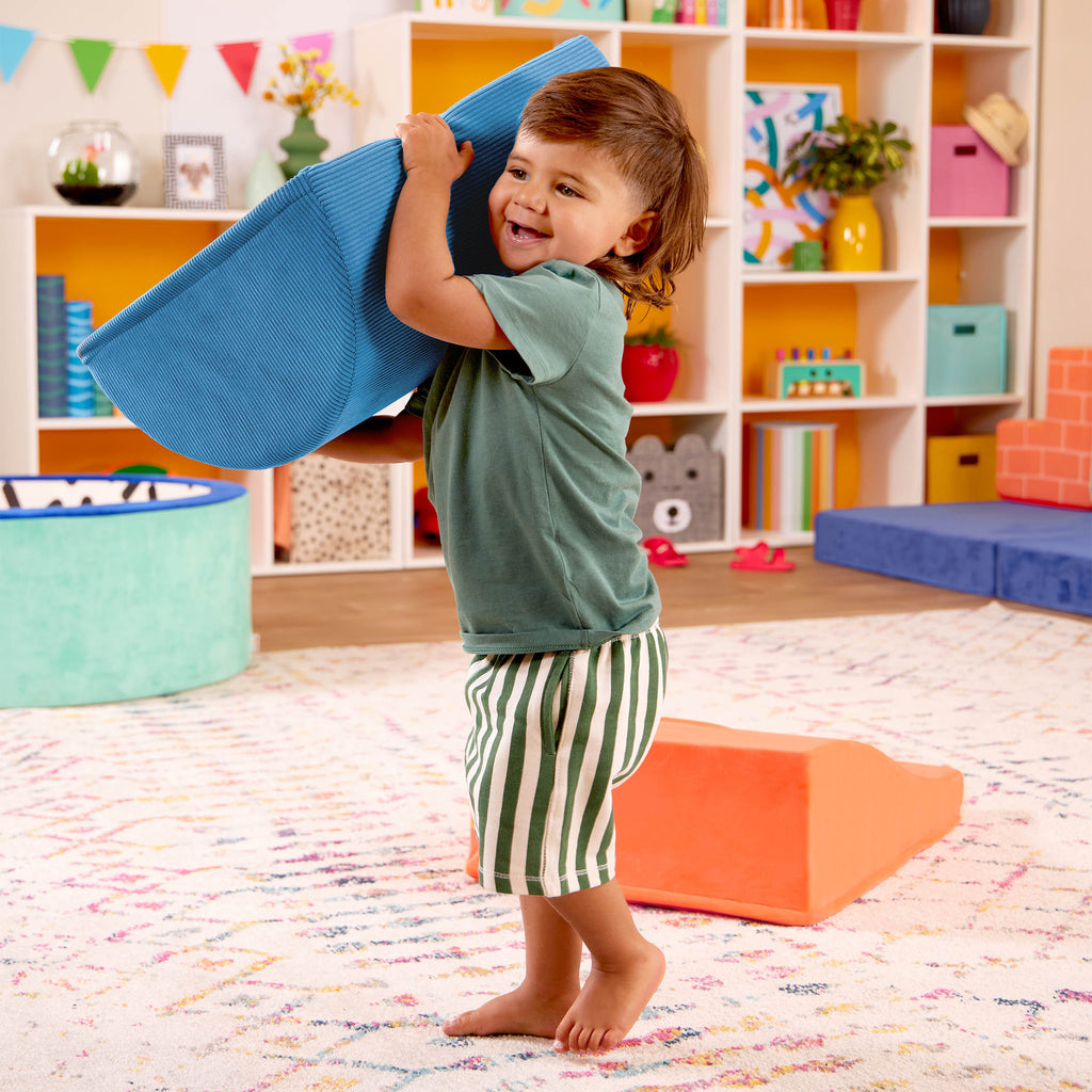 3 foam shapes piled up