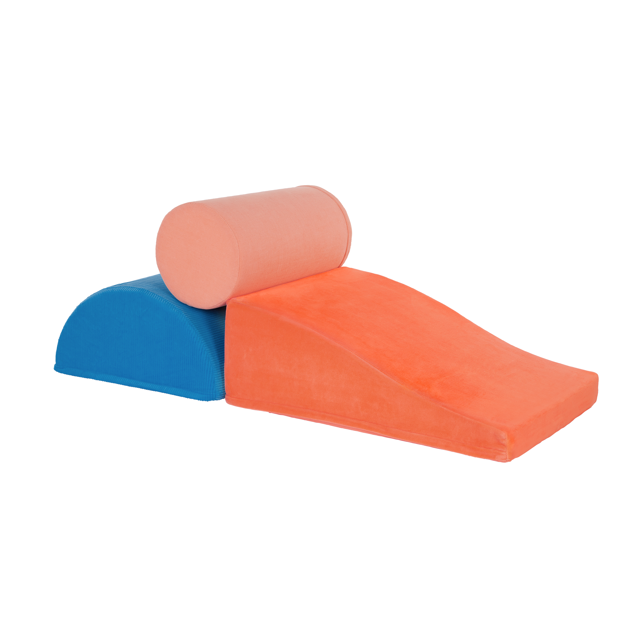 3 foam shapes piled up