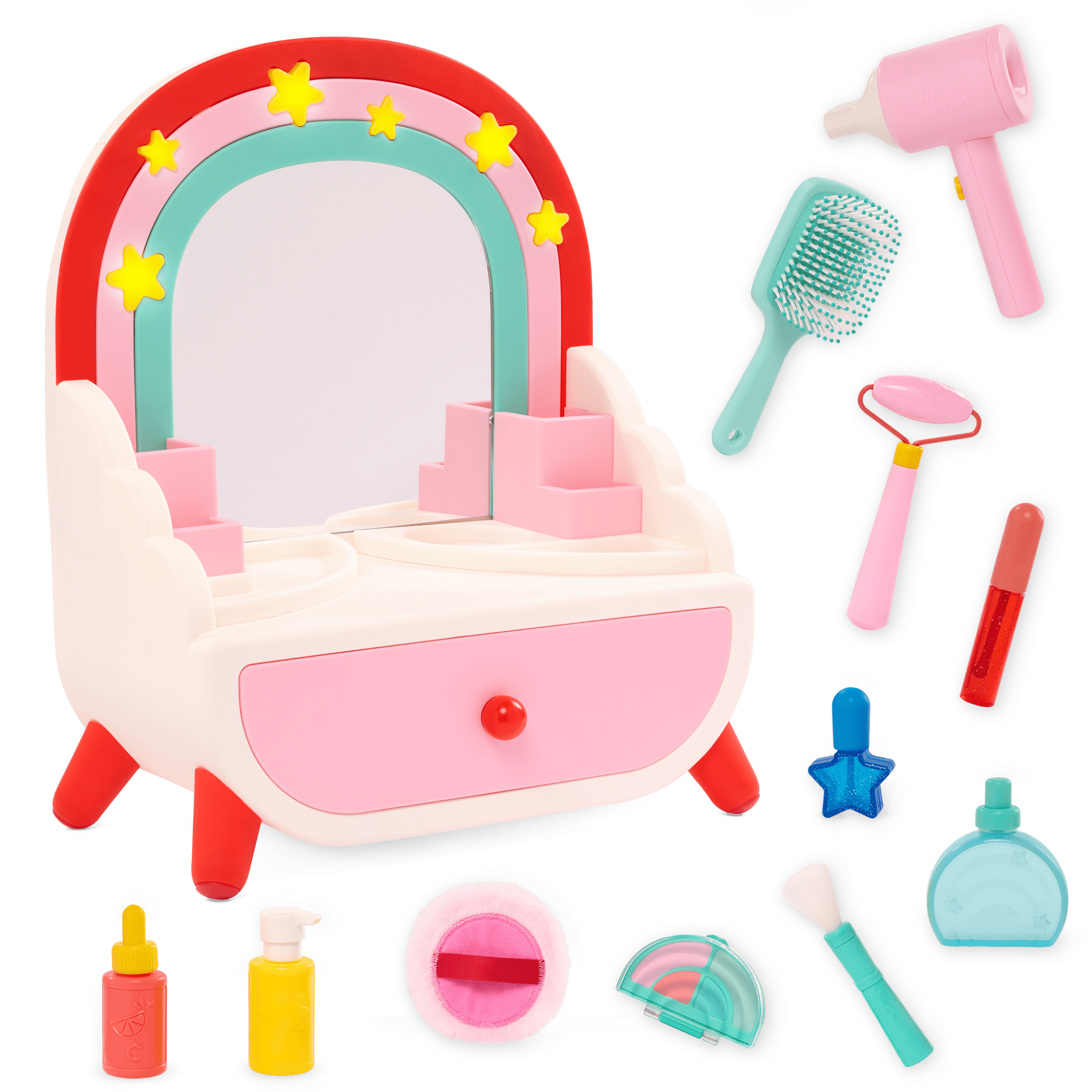 Fully assembled Shine n Smile Vanity with extra pieces