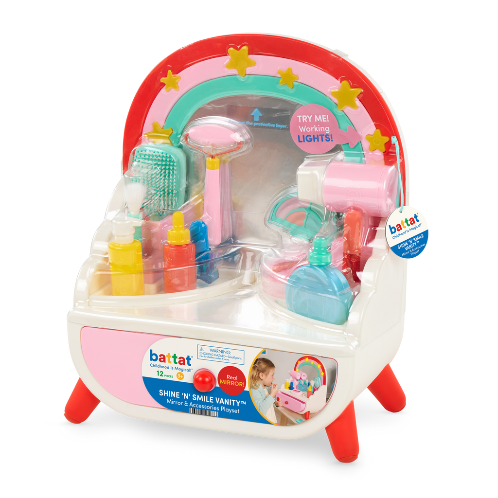 Fully assembled Shine n Smile Vanity with extra pieces