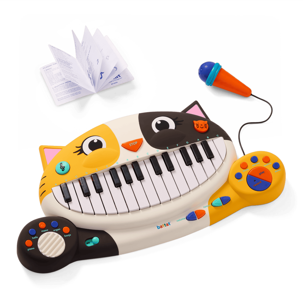 Meowsic keyboard with microphone and manual