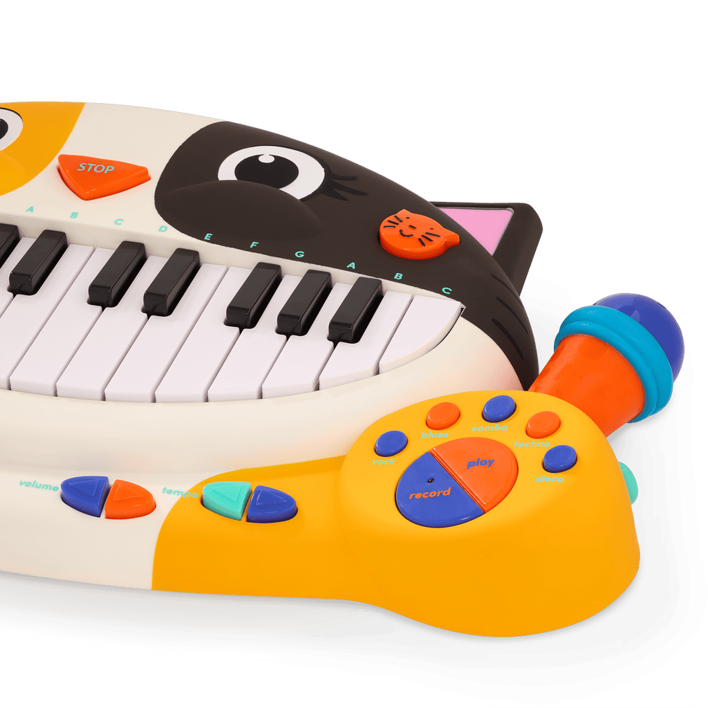 Meowsic keyboard with microphone and manual