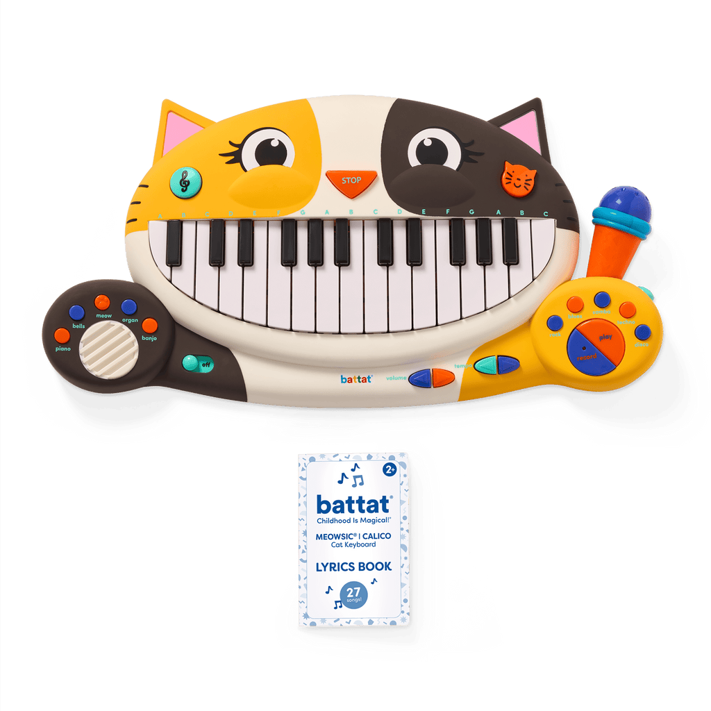 Meowsic keyboard with microphone and manual