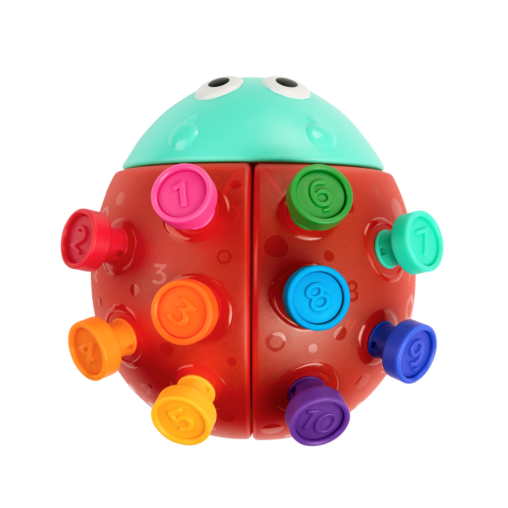Assembled Learning Ladybug with numbered sticks inserted