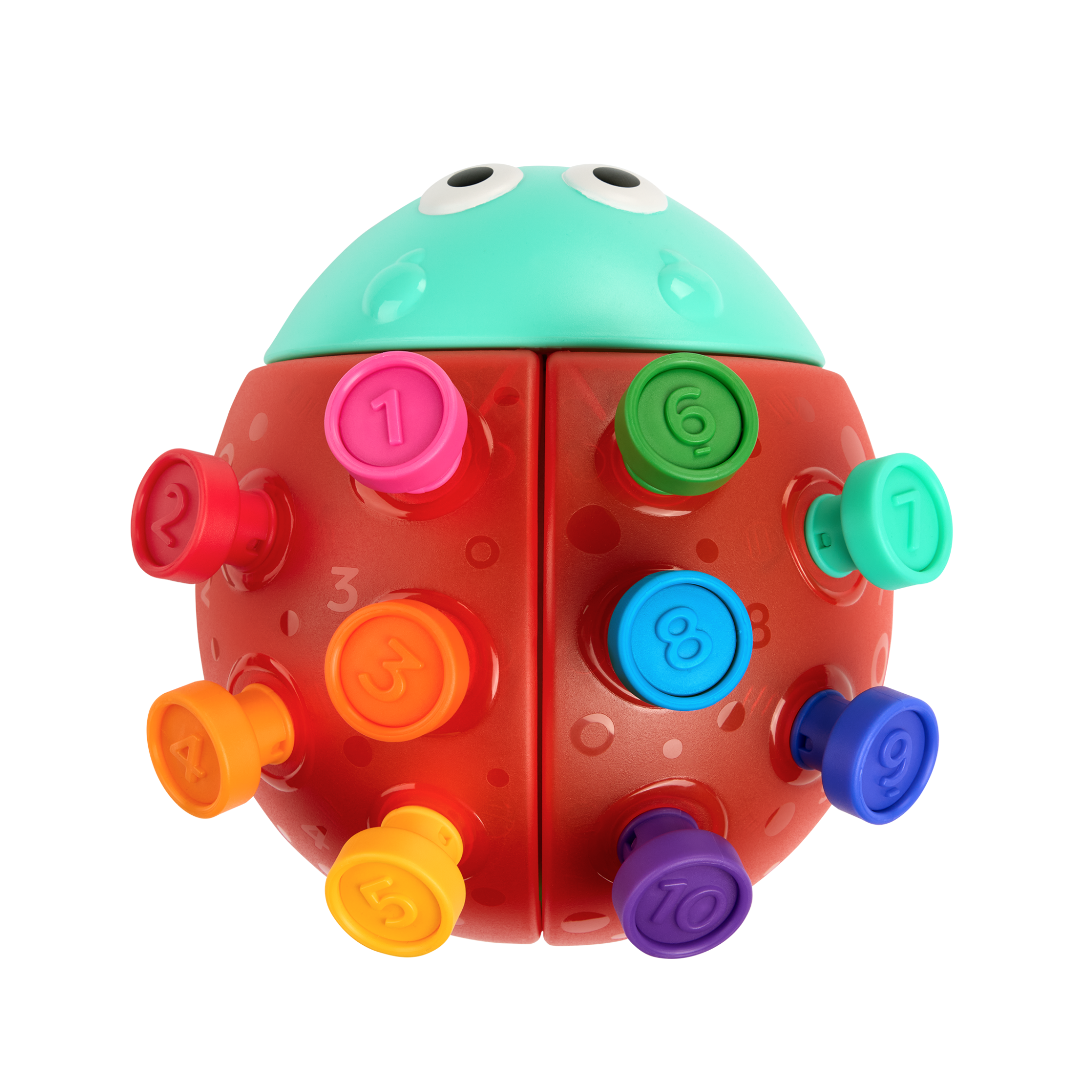 Assembled Learning Ladybug with numbered sticks inserted