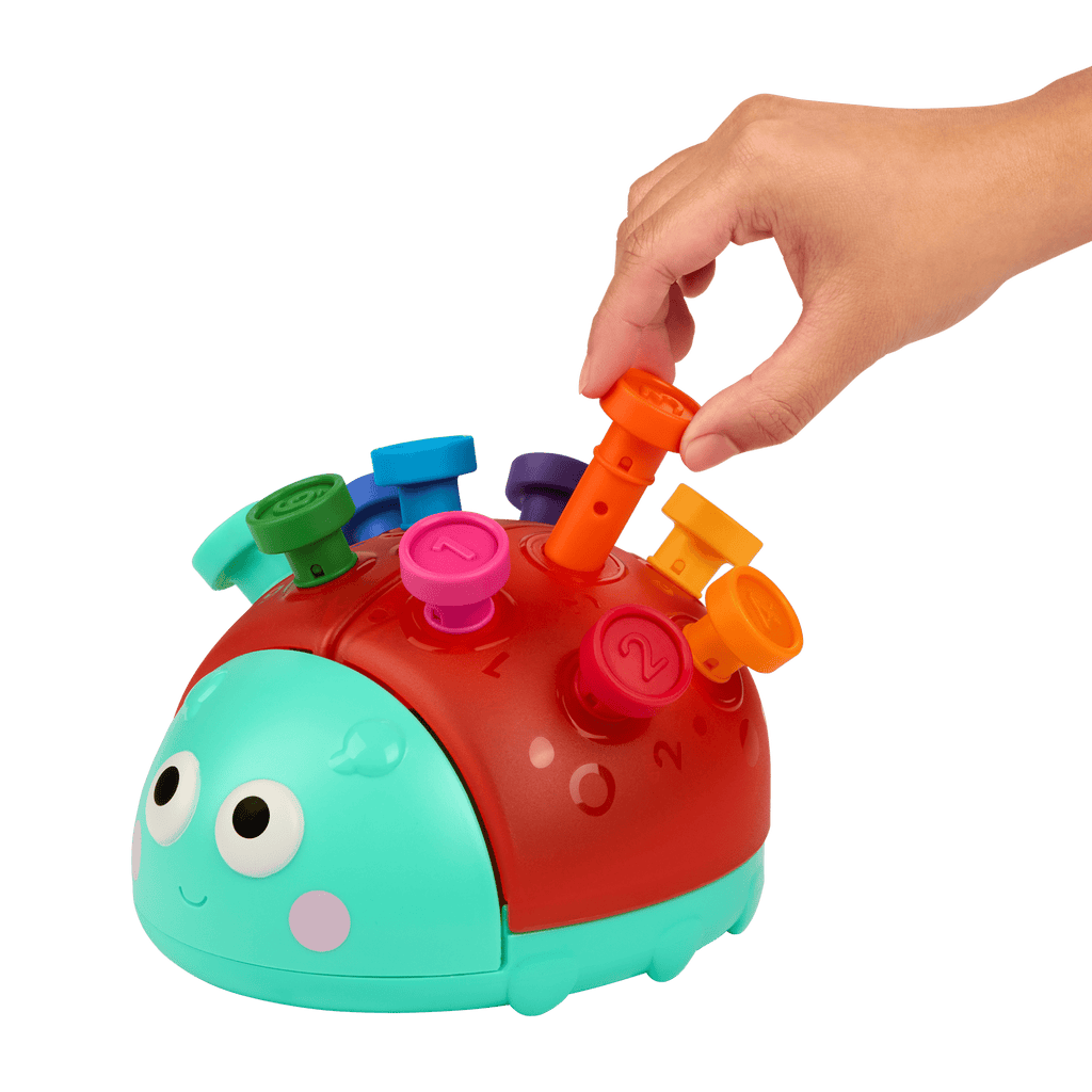 Assembled Learning Ladybug with numbered sticks inserted