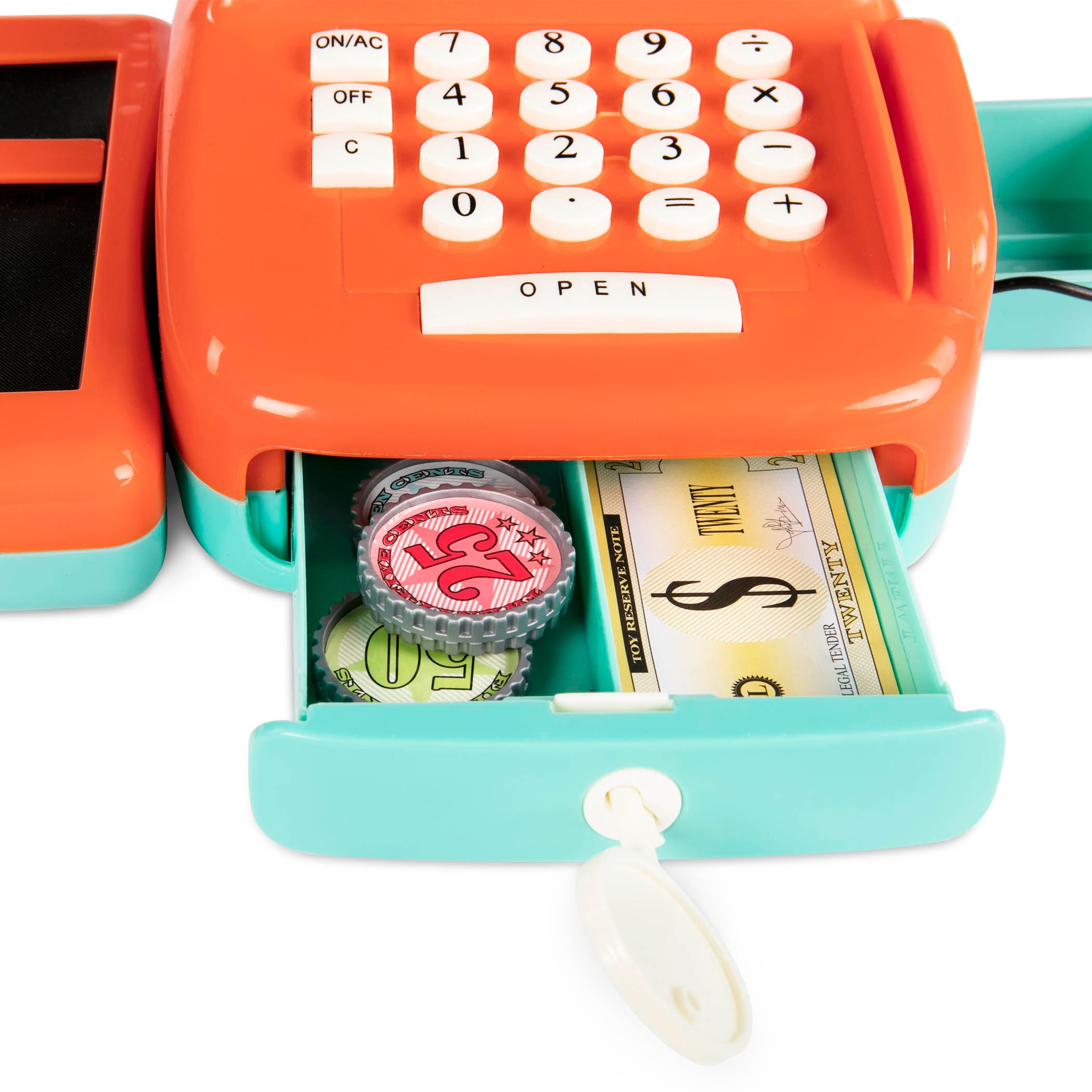 Toy cash register.