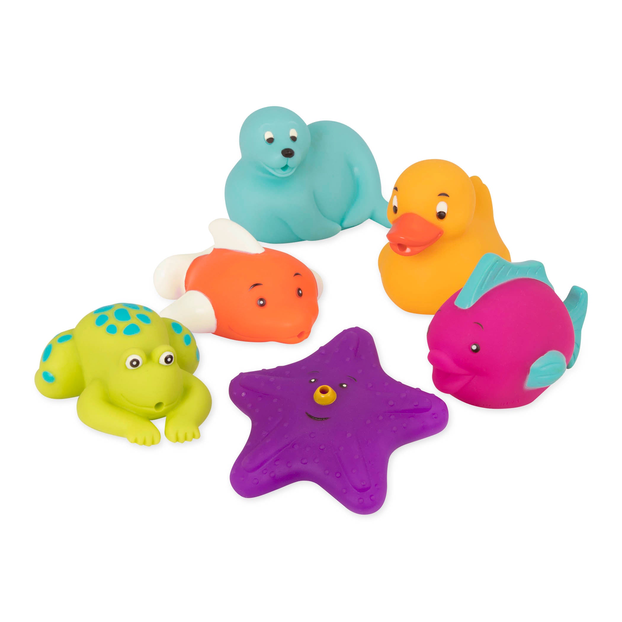 9 friendly bath buddies water squirt toys