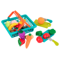 Toy food and basket for toddlers and kids.
