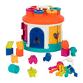 A shape sorter house toy for toddlers and kids.