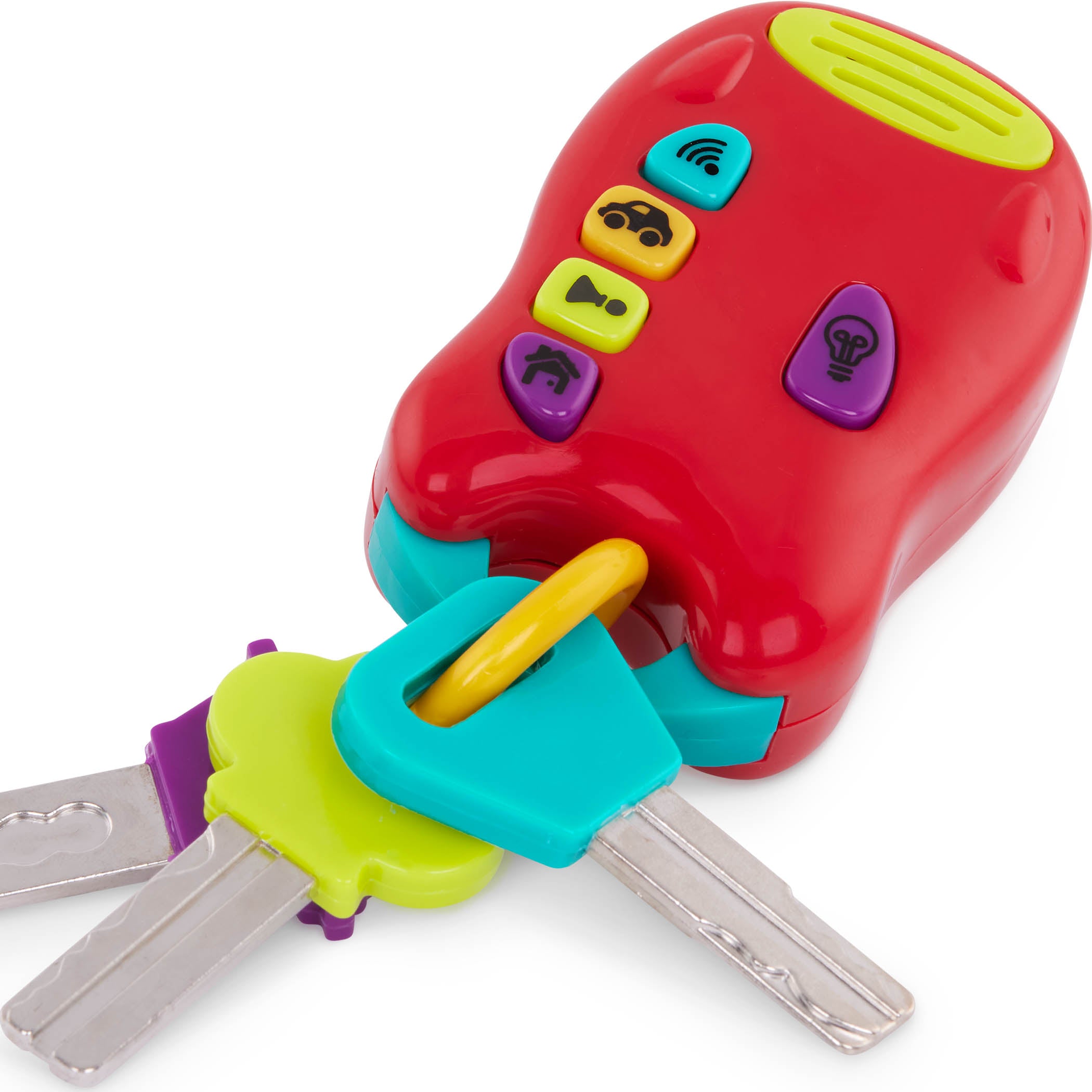 Toy phone and keys with lights and sounds for toddlers and kids.