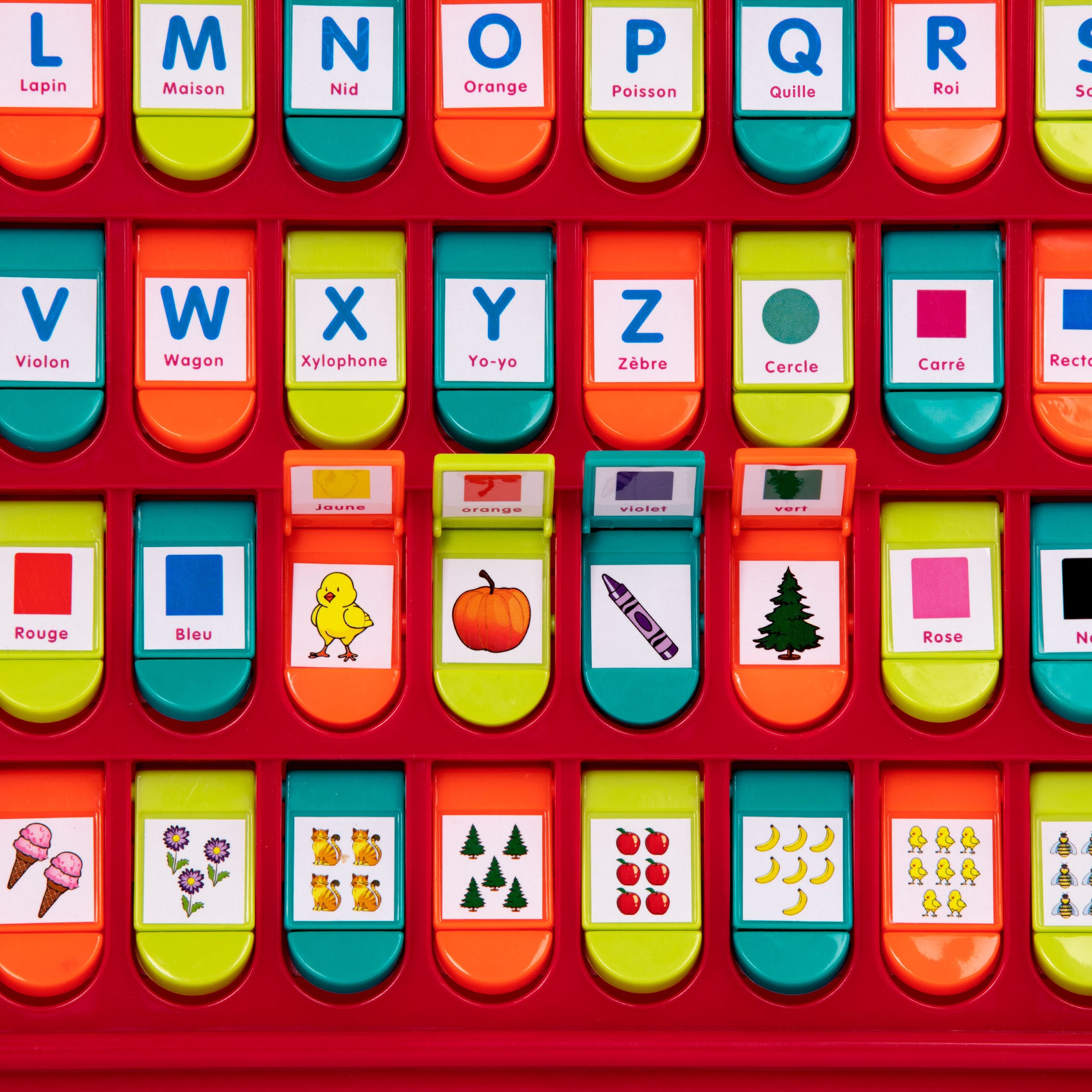 Colorful alphabet toy in French