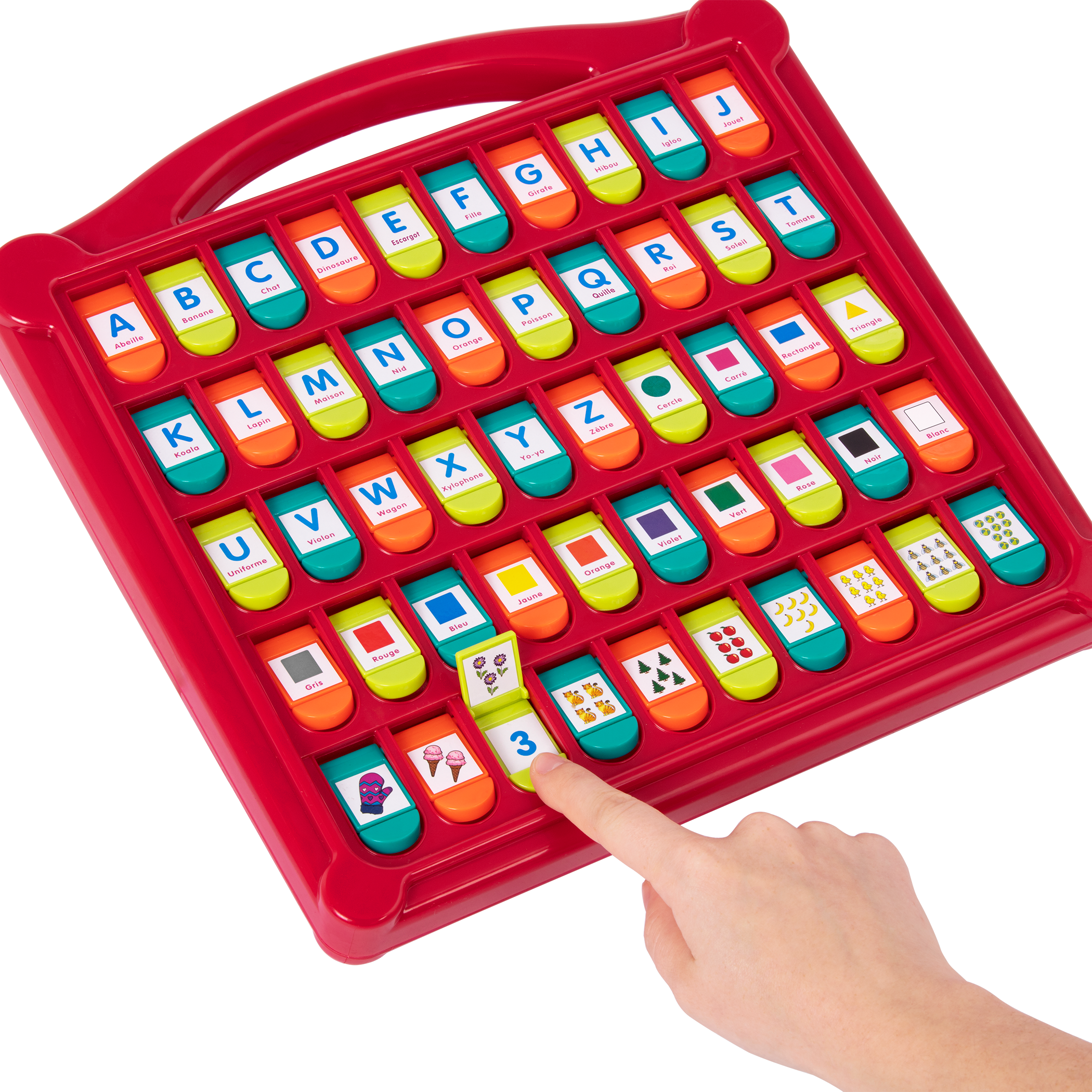 Colorful alphabet toy in French