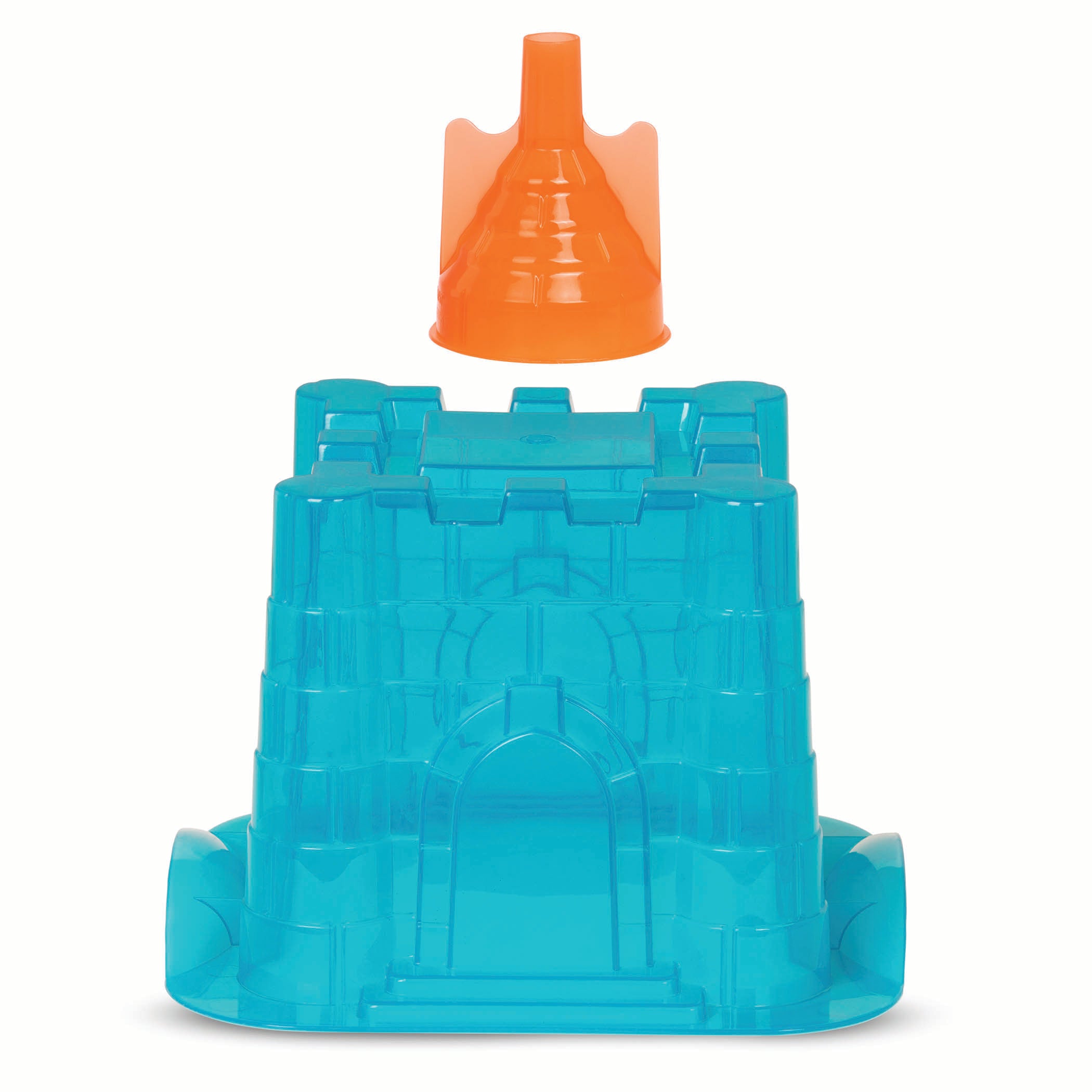 Colorful sand castle building toys.