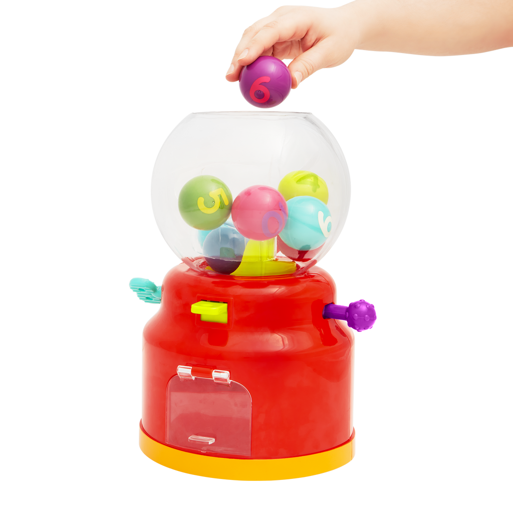 Colorful gumball machine toy