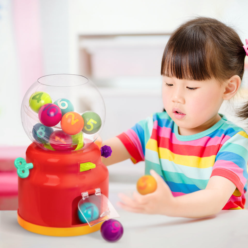 Colorful gumball machine toy