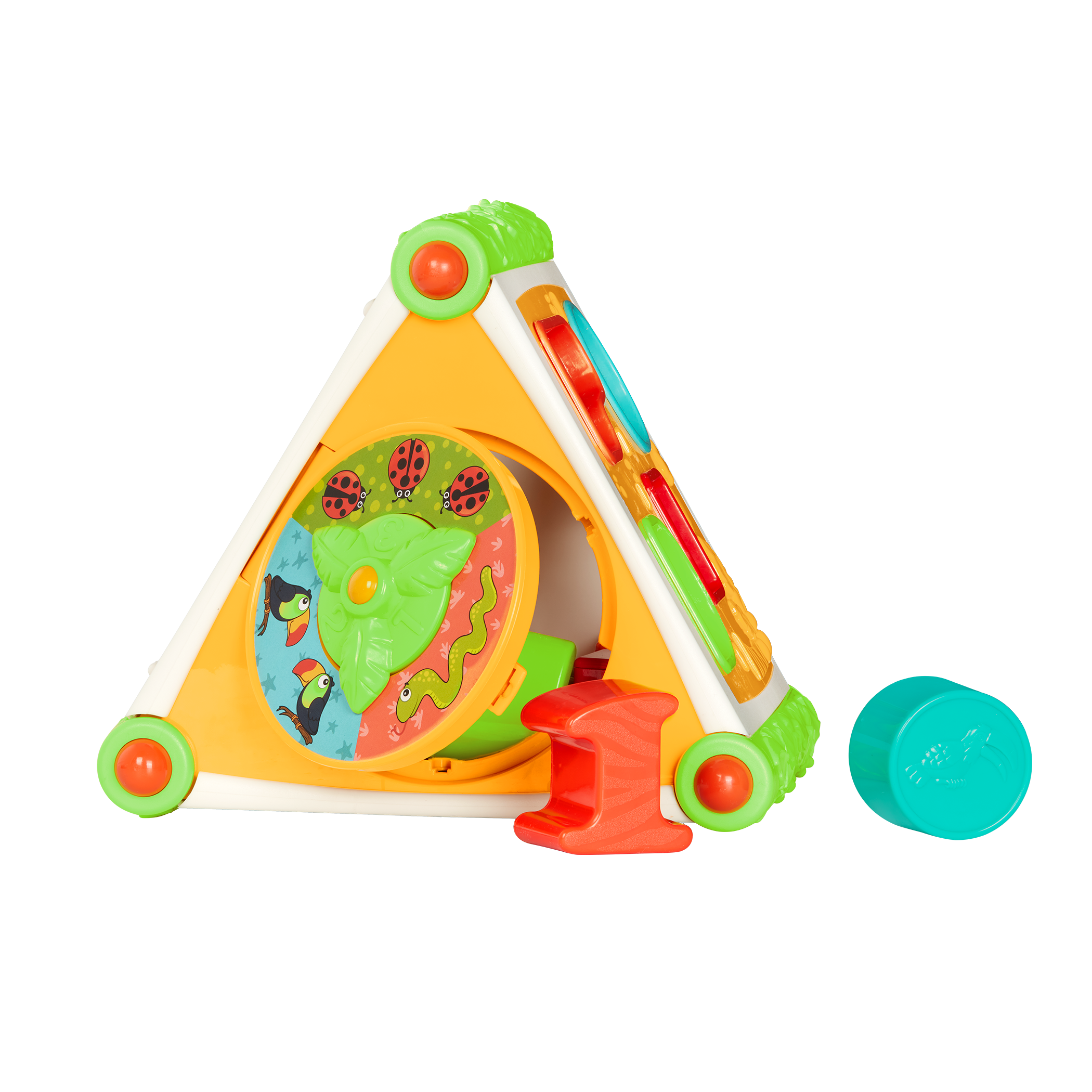 Jungle-themed activity center with number and animal shapes.