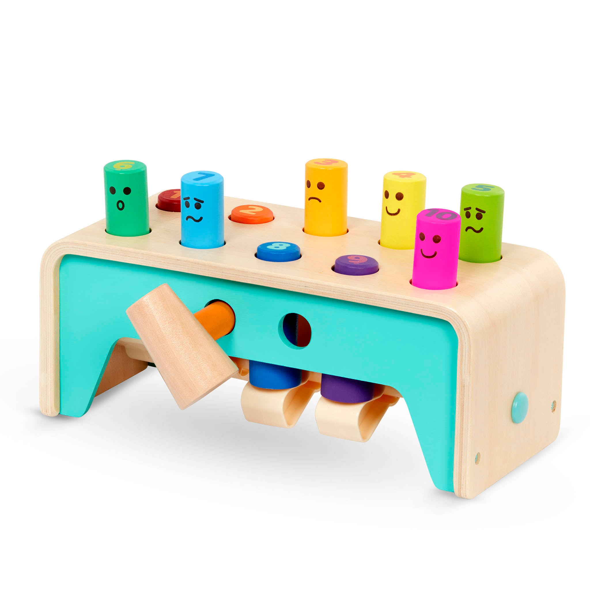 Wooden pounding pegs toy.
