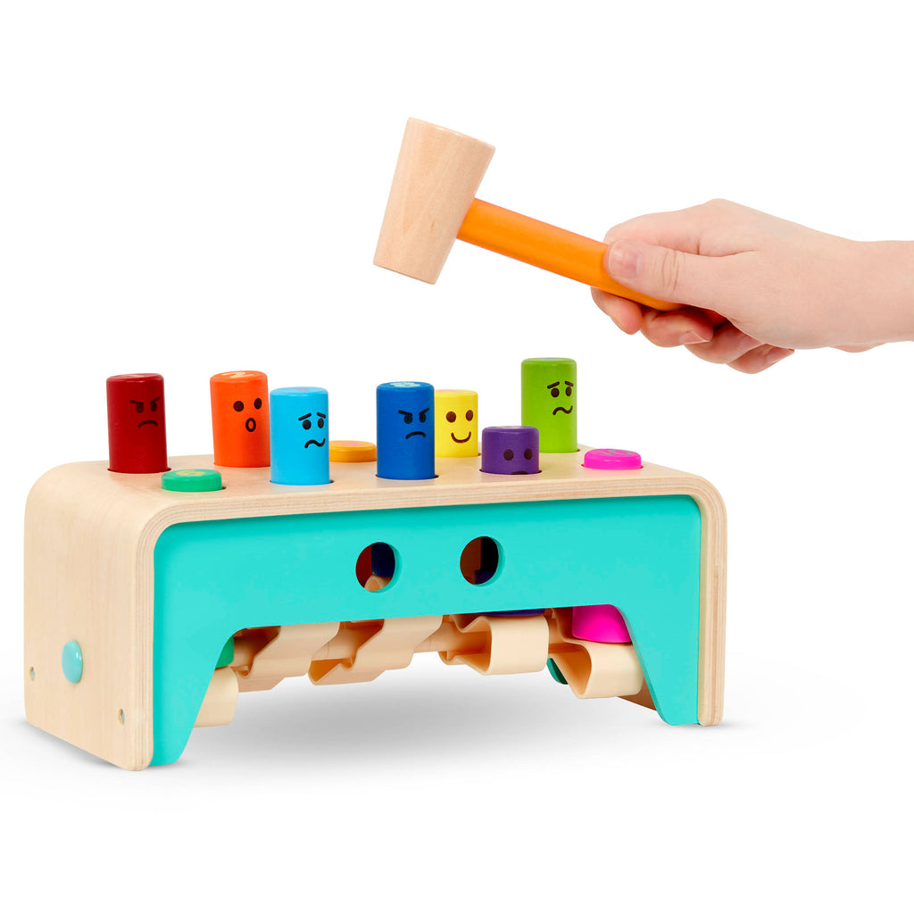Wooden pounding pegs toy.