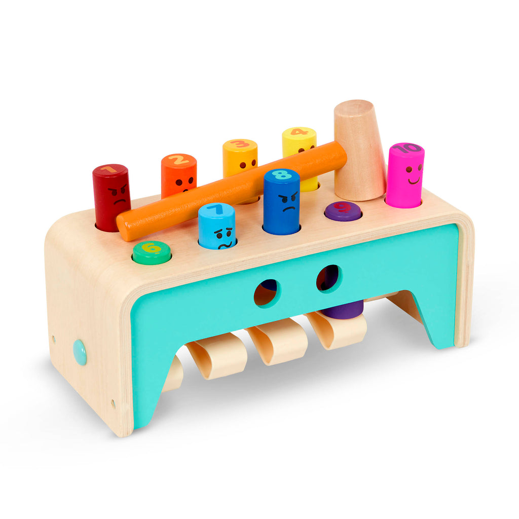 Wooden pounding pegs toy.