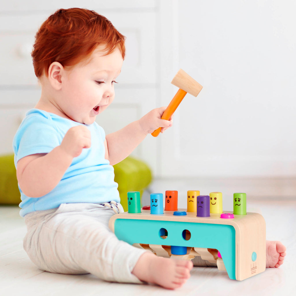 Wooden pounding pegs toy.