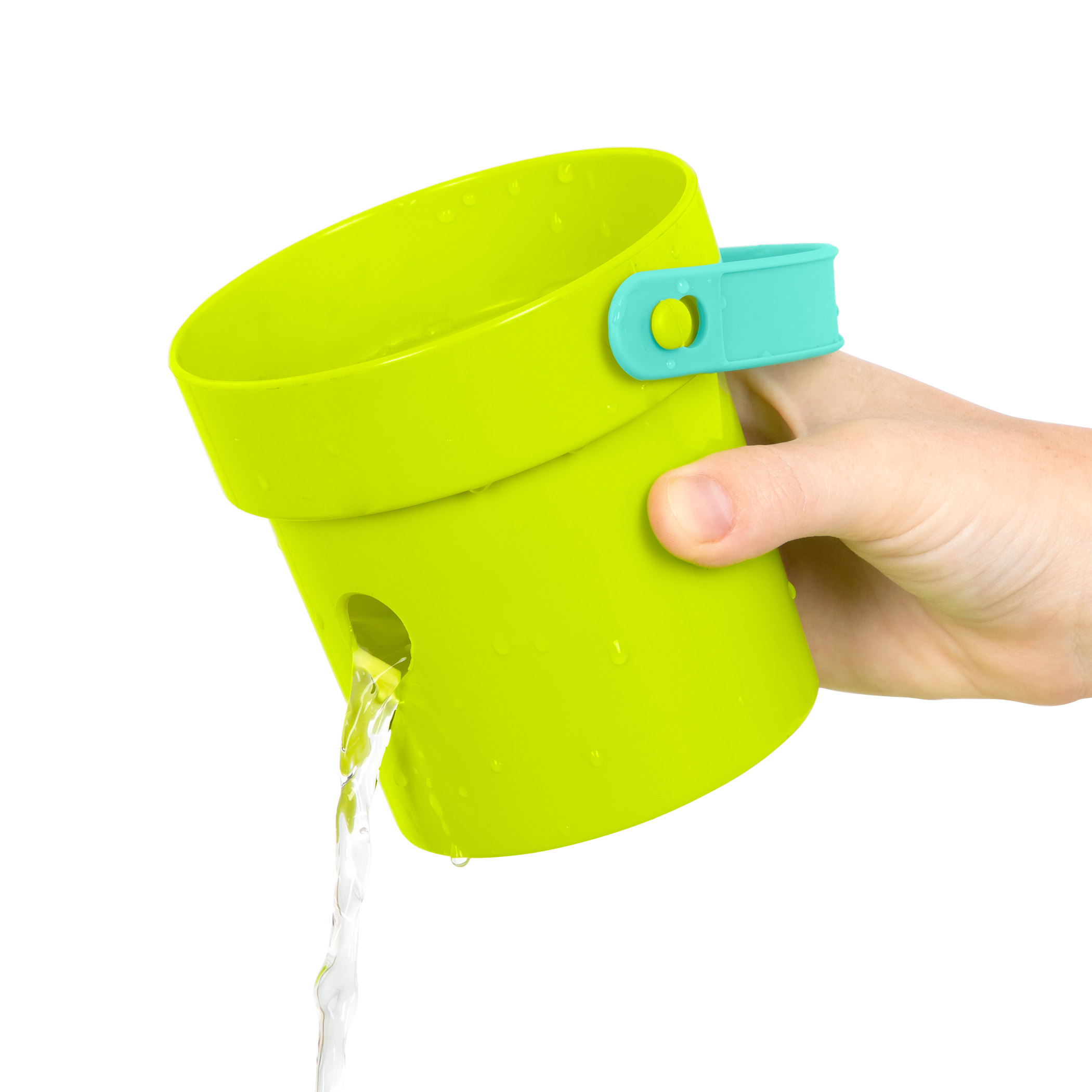 Colorful toy buckets.