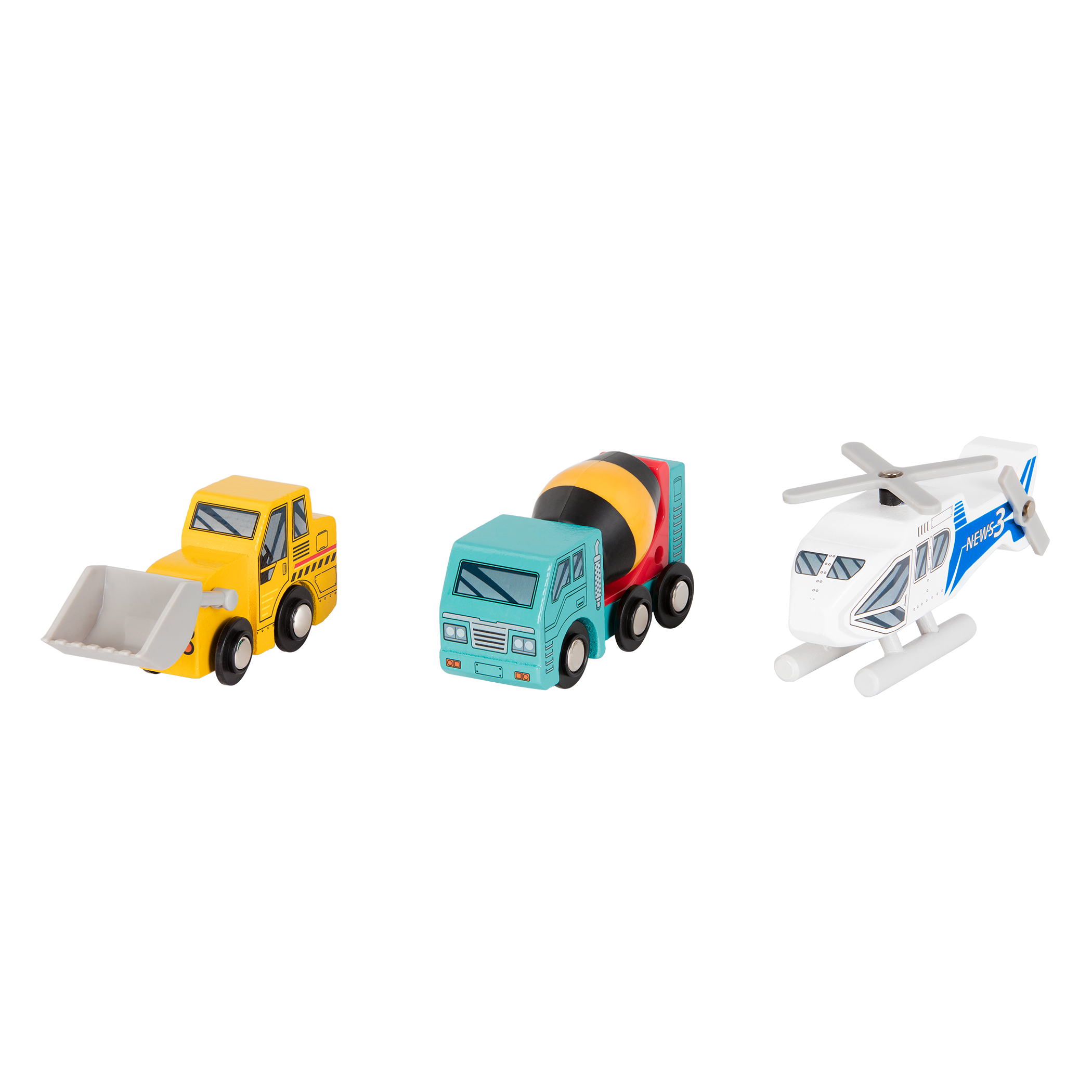 Miniature Wooden Vehicles Set 1 complete