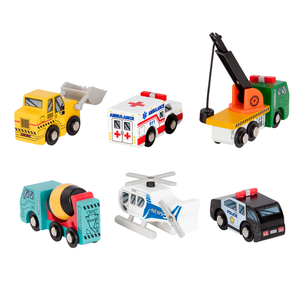 Miniature Wooden Vehicles Set 1 complete