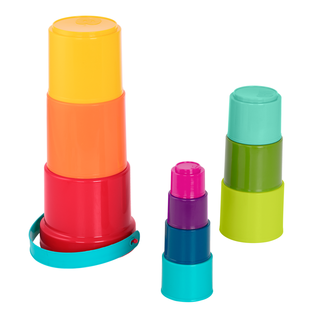 Multicolor nesting stacking cups