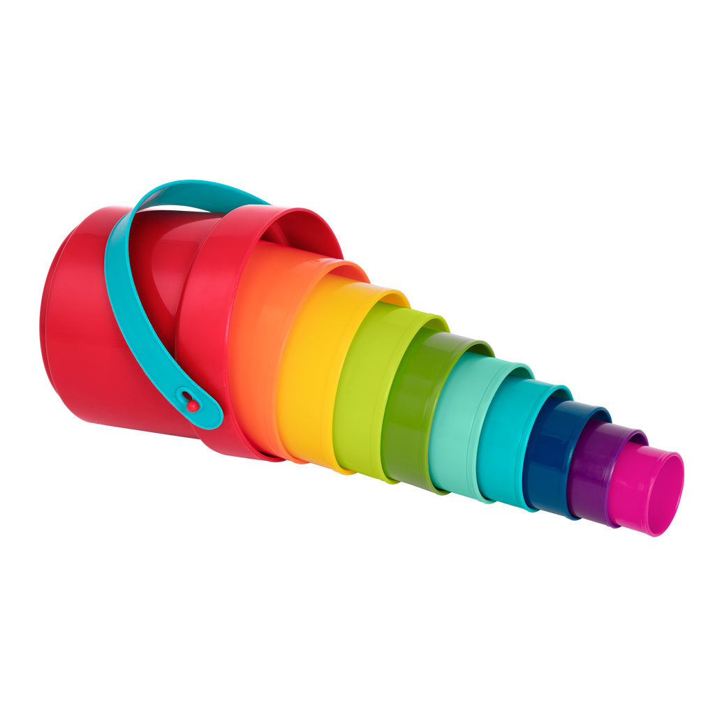 Multicolor nesting stacking cups