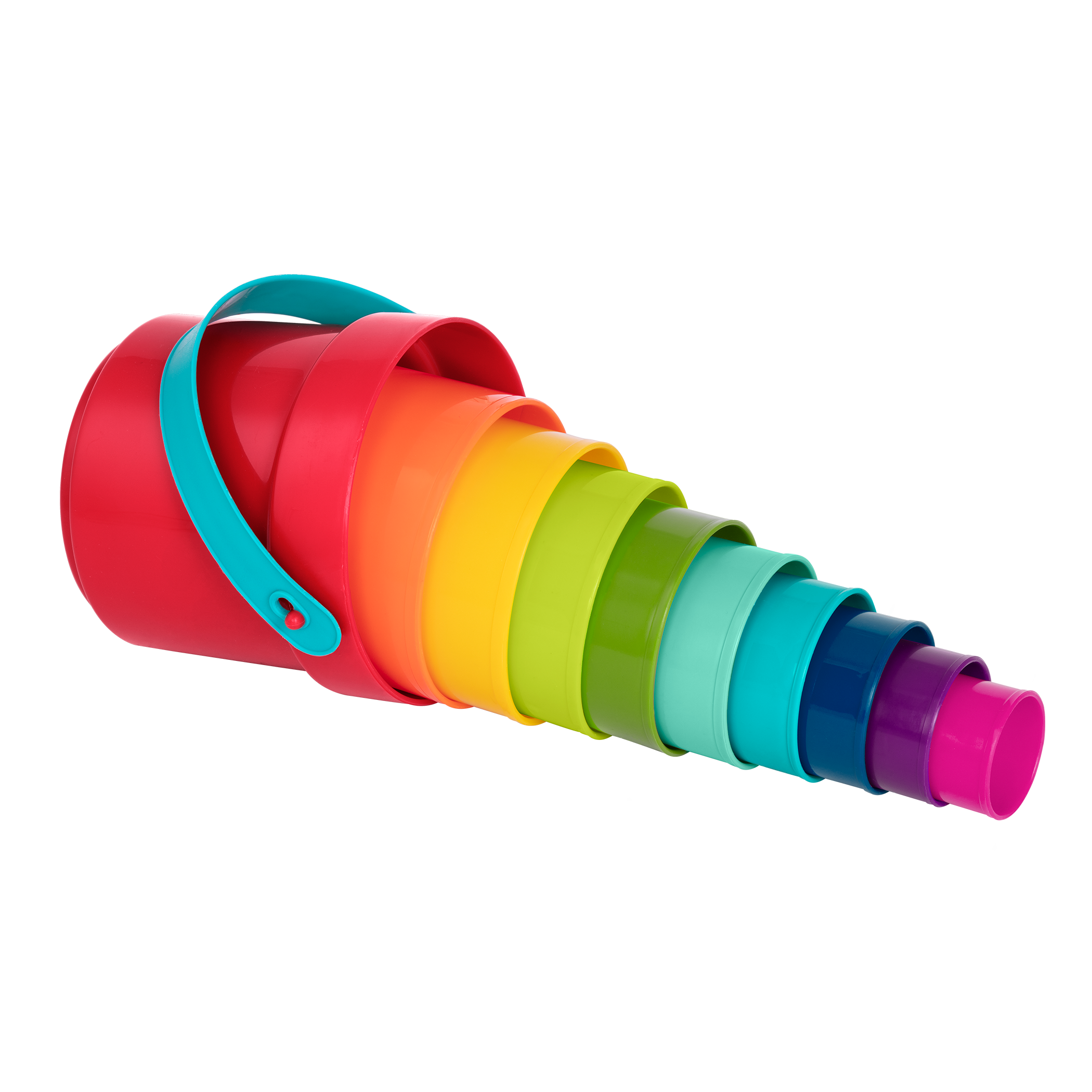 Multicolor nesting stacking cups