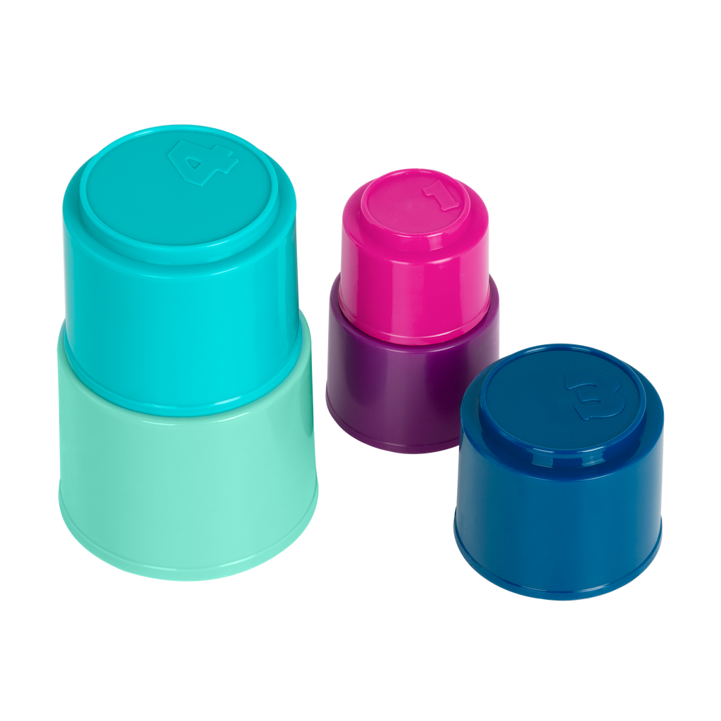 Multicolor nesting stacking cups