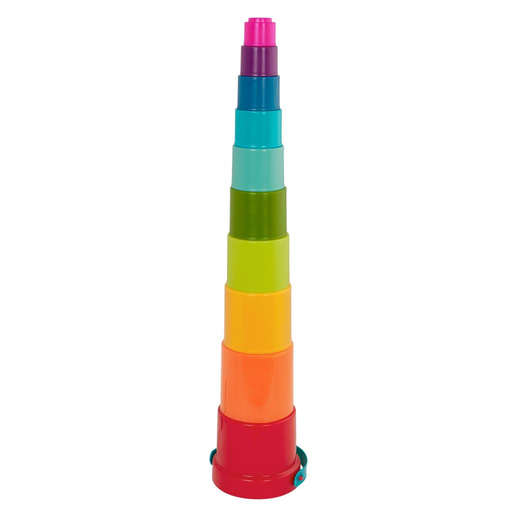 Multicolor nesting stacking cups