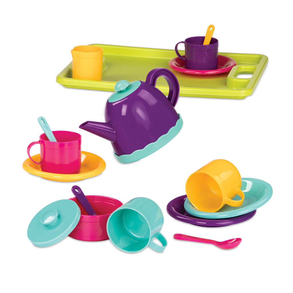 Dinner and tea for four set pretend play