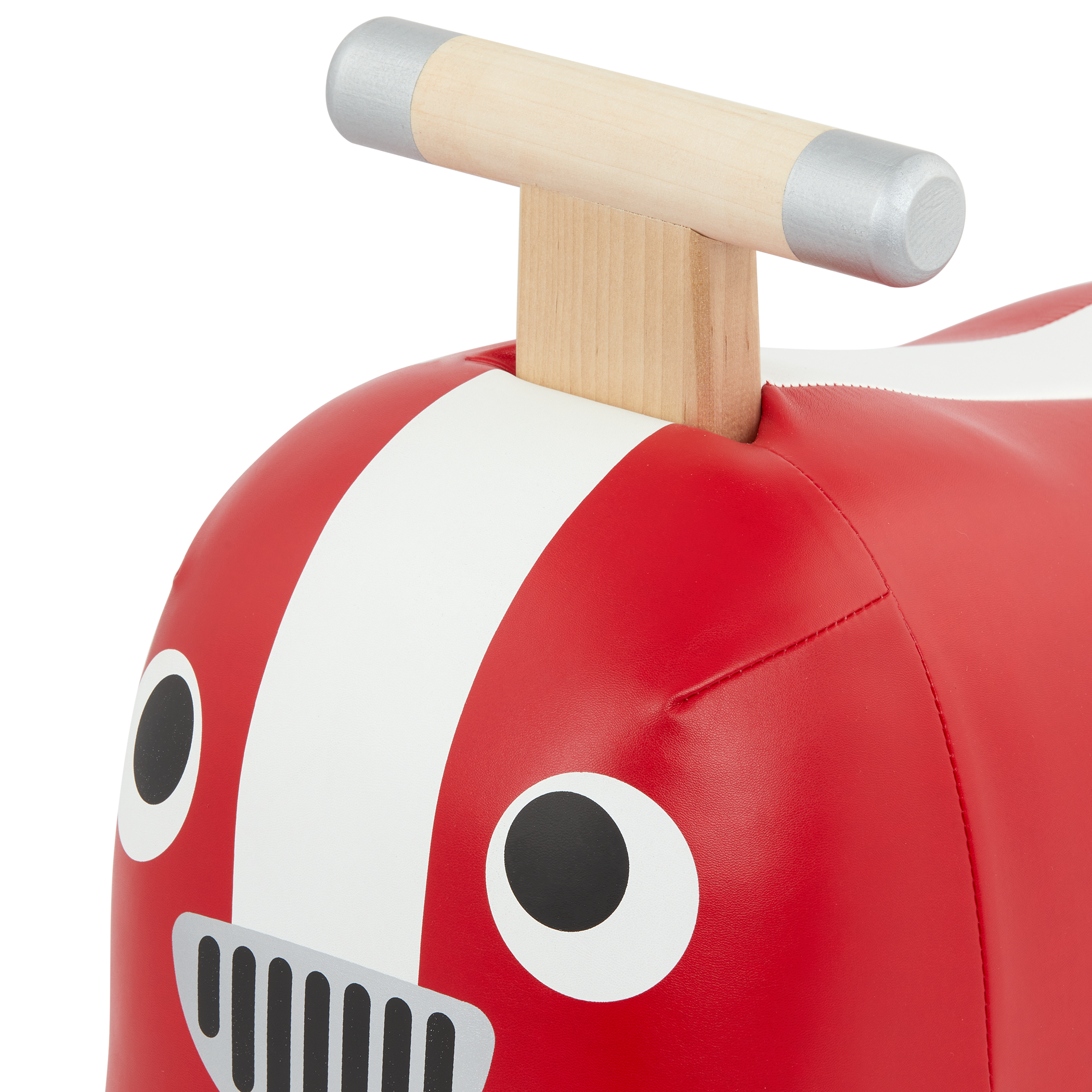 Wooden ride-on race car for toddlers