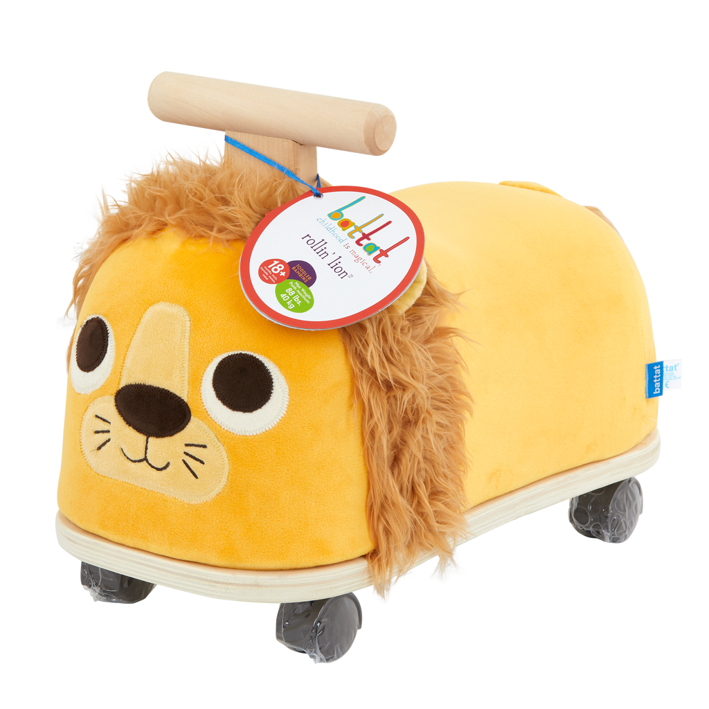 Plush ride-on lion toy